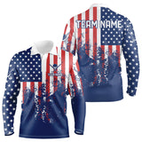 Maxcorners Custom Patriotic Golf Polo Shirts for Men Women Team Golf Shirts Personalized LM2007