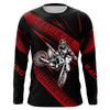 Maxcorners Motocross Racing Jersey Red Upf30+ Dirt Bike Shirt Motorcycle Off-Road Jersey MT2709