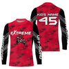 Maxcorners Motocross Jersey Custom Red Dirt Bike Kid Men Women Motorcycle Riding Shirt MT2709