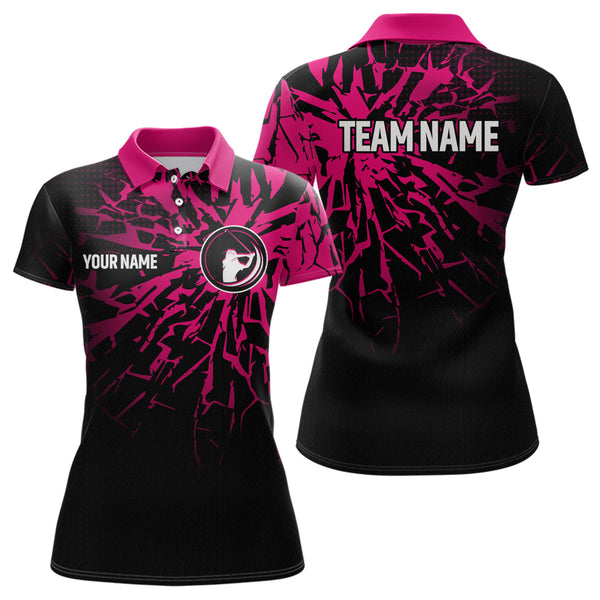 Maxcorners Pink Golf Polo Shirt Custom Golf Shirts for Men and Women Team Golf ApparelMT0306