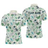Maxcorners Palm Leaves Golf Polo Shirt Custom Golf Shirts for Men and Women Team Golf Apparel