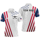 Maxcorners American Flag Bowling Shirts for Men Women Team Bowling Shirt Patriotic Bowling Shirt LM133