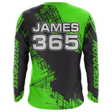 Maxcorners Green Motocross Racing Jersey Men Kid Upf30+ Dirt Bike Off-Road Shirt MX Jersey MT2809