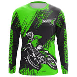 Maxcorners Green Motocross Racing Jersey Men Kid Upf30+ Dirt Bike Off-Road Shirt MX Jersey MT2809