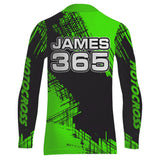 Maxcorners Green Motocross Racing Jersey Men Kid Upf30+ Dirt Bike Off-Road Shirt MX Jersey MT2809