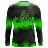 Maxcorners Racing Motocross Jersey Green Upf30+ Dirt Bike Off-Road Youth Kid Men Motorcycle Shirt XM251 MT2809
