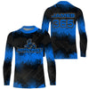 Maxcorners Racing Motocross Jersey Blue Upf30+ Dirt Bike Off-Road Youth Kid Men Motorcycle Shirt XM251 MT2809