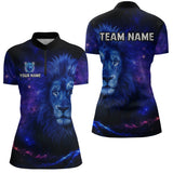Maxcorners Lion Bowling Shirts for Men Women Team Custom Bowling Polo and Quarter Zip MT3107