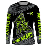 Maxcorners Motocross Jersey Kid Men Dirt Bike Racing Shirt Upf30+ Off-road Motorcycle Jersey Lime Green MT2809