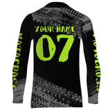 Maxcorners Motocross Jersey Kid Men Dirt Bike Racing Shirt Upf30+ Off-road Motorcycle Jersey Lime Green MT2809