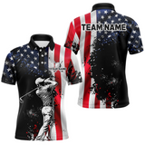 Maxcorners Patriotic Golf Polo Shirts Custom for Men and Women Golf Shirts Personalized LM2007