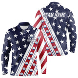 Maxcorners Custom American Golf Polo Shirt Patriotic Golf Shirts for Men Women Team Name LM2007