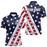 Maxcorners Custom American Golf Polo Shirt Patriotic Golf Shirts for Men Women Team Name LM2007