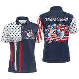 Maxcorners Custom American Bowling Shirt Bowling Jersey for Men Women Team Polo&1/4 Zip