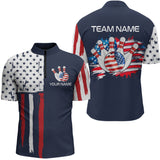 Maxcorners Custom American Bowling Shirt Bowling Jersey for Men Women Team Polo&1/4 Zip