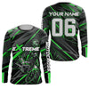Maxcorners Green Motocross Racing Jersey Kid Women Men Upf30+ Youth Dirt Bike Off-Road Shirt MT2809