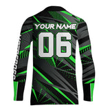 Maxcorners Green Motocross Racing Jersey Kid Women Men Upf30+ Youth Dirt Bike Off-Road Shirt MT2809