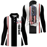 Maxcorners Custom Patriotic Golf Polo Shirt American Flag Golf Polo For Women Golf Shirt
