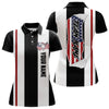 Maxcorners Custom Patriotic Golf Polo Shirt American Flag Golf Polo For Women Golf Shirt