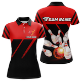 Maxcorners Red Bowling Shirt Custom Bowling Jersey For Men Women Bowling Polo&1/4 Zip Shirts LM123