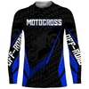 Maxcorners Motocross Racing Jersey Kid Women Men Dirt Bike Shirt Upf30+ Off-road Jersey Blue MT2809