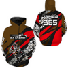 Maxcorners Red Motocross Racing Hoodie Jersey for Men Women Dirt Bike Motorcycle Hoodie Zip MT2809