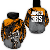 Maxcorners Orange Motocross Racing Hoodie Jersey For Men Women Dirt Bike Off-road Hoodie  MT2809