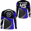 Maxcorners Motocross Racing Jersey Blue Upf30+ Dirt Bike Shirt Off-Road MX Racing Jersey MT2709