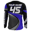 Maxcorners Motocross Racing Jersey Blue Upf30+ Dirt Bike Shirt Off-Road MX Racing Jersey MT2709