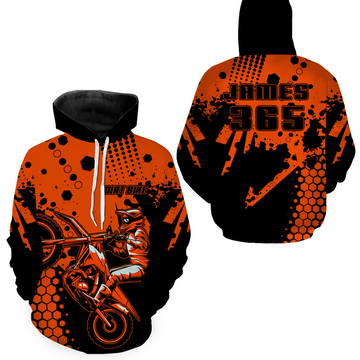 Maxcorners Motocross Hoodie Jersey Custom for Men Women Motorcycle Dirt Bike Hoodie Zip LM2809
