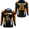 Maxcorners Motocross Racing Jersey Orange Off-road Riding Dirt Bike Shirt For Kid Men Women MT2709
