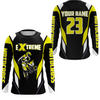 Maxcorners Motocross Racing Jersey Yellow Off-road Riding Dirt Bike Shirt For Kid Men Women MT2709