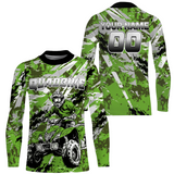 Maxcorners ATV Motocross Racing Jersey Green Upf30+ ATV Quad Bike Jersey Off-road Men Kid Women MT2809