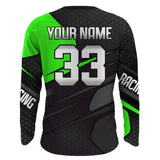 Maxcorners ATV Quad Racing Jersey Kid Men Women Upf30+ Green Quad Bike Shirt ATV Motocross MT2809