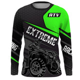 Maxcorners ATV Quad Racing Jersey Kid Men Women Upf30+ Green Quad Bike Shirt ATV Motocross MT2809