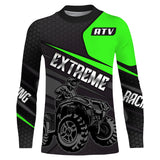 Maxcorners ATV Quad Racing Jersey Kid Men Women Upf30+ Green Quad Bike Shirt ATV Motocross MT2809