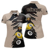 Maxcorners Personalized American Flag Eagle 8 & 9 Billiard Jersey for Men Billiard Shirt Polo & 1/4 Zip