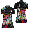 Maxcorners Colorful Bowling Shirt Bowling Jersey Men Personalized Bowling Team Jersey Polo & 1/4 Zip LM0803
