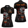 Maxcorners Personalized Thunder Bowling Jerseys Men Polo & 1/4 Zip Shirt Funny Skull Bowling Shirt For Men Bowling Jersey
