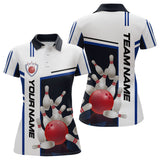 Maxcorners Bowling Jersey For Men Custom Bowling Team Shirts With Name Bowling League Polo & 1/4 Zip