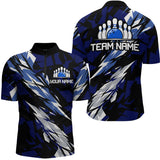 Maxcorners Custom Bowling League Shirts For Men with Name Bowling Team Jerseys Polo & Quarter- Zip