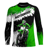 Maxcorners Adult&Kid Green Custom Motocross Jersey UPF30+ MX Racing Dirt Bike Racewear| MT2809