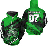 Maxcorners Custom Motocross Jersey Green Mens Women Upf30+ Dirt Bike Jersey Racing Shirt| MT2709