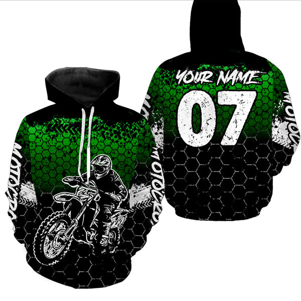 Maxcorners Green Motocross Jersey Upf30+ Custom Dirt Bike Jersey Mens Women Off-Road Jersey Adult&Kid| MT2709