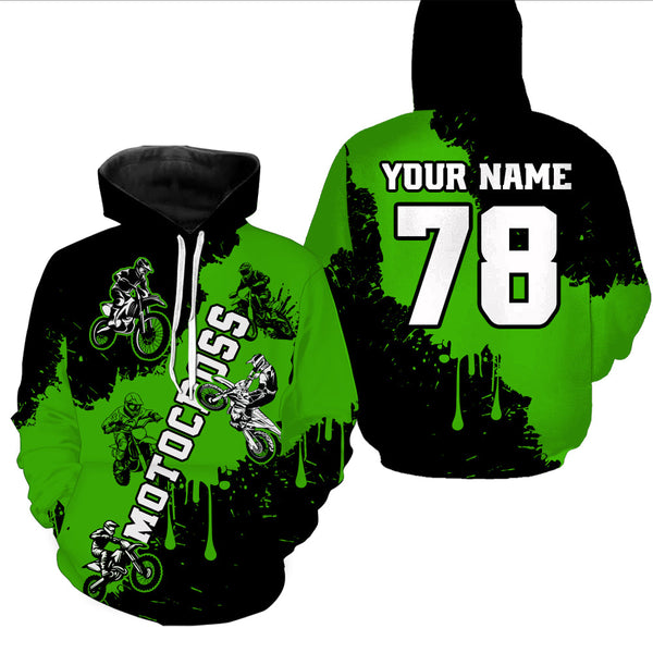 Maxcorners Green custom dirt bike jersey adult&kid Motocross jersey upf30+ mens women Motocross Shirt| MT2709
