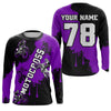 Maxcorners Purple custom dirt bike jersey adult&kid Motocross jersey upf30+ mens women Motocross Shirt| MT2709
