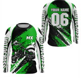 Maxcorners Custom Motocross Jersey Green Dirt Bike Clothes Upf30+ Mens Women Motorcycle Jersey LM2809