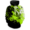 Maxcorners Custom Dirt Bike Hoodie Green Motocross Hoodie Mens Women Motocross Hooded Jersey| MT2809