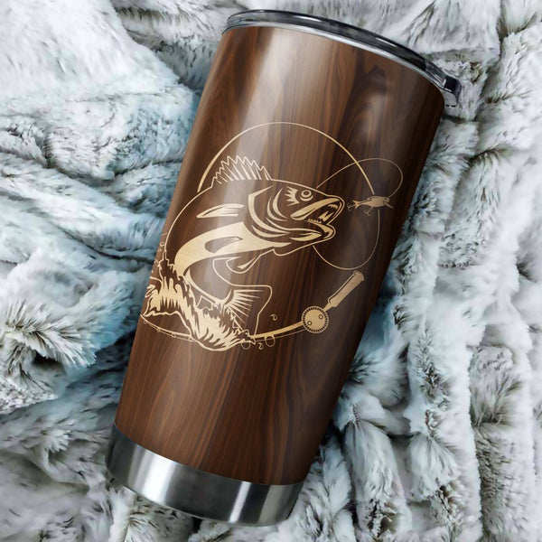 Maxcorners Walleye Fishing Tumbler Cup Customize Name