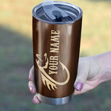 Maxcorners Walleye Fishing Tumbler Cup Customize Name